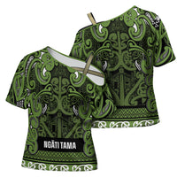 Aotearoa Iwi Ngāti Tama ki Taranaki Trust Cross Shoulder Shirt Maori Wharenui House Tribal Pattern LT9 - Polynesian Pride