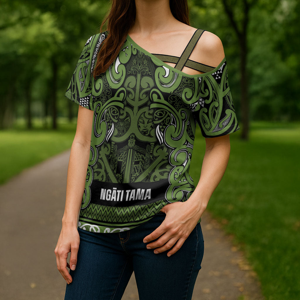 Aotearoa Iwi Ngāti Tama ki Taranaki Trust Cross Shoulder Shirt Maori Wharenui House Tribal Pattern LT9 - Polynesian Pride