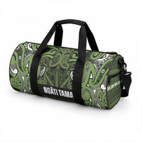 Aotearoa Iwi Ngāti Tama ki Taranaki Trust Duffle Bag Maori Wharenui House Tribal Pattern