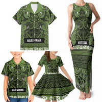 Aotearoa Iwi Ngāti Tama ki Taranaki Trust Family Matching Tank Maxi Dress and Hawaiian Shirt Maori Wharenui House Tribal Pattern LT9 - Polynesian Pride
