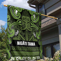 Aotearoa Iwi Ngāti Tama ki Taranaki Trust Garden Flag Maori Wharenui House Tribal Pattern LT9 - Polynesian Pride