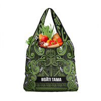 Aotearoa Iwi Ngāti Tama ki Taranaki Trust Grocery Bag Maori Wharenui House Tribal Pattern LT9 1-pack One Size Lime - Polynesian Pride