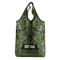 Aotearoa Iwi Ngāti Tama ki Taranaki Trust Grocery Bag Maori Wharenui House Tribal Pattern LT9 - Polynesian Pride