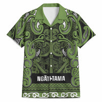 Aotearoa Iwi Ngāti Tama ki Taranaki Trust Hawaiian Shirt Maori Wharenui House Tribal Pattern LT9 Lime - Polynesian Pride
