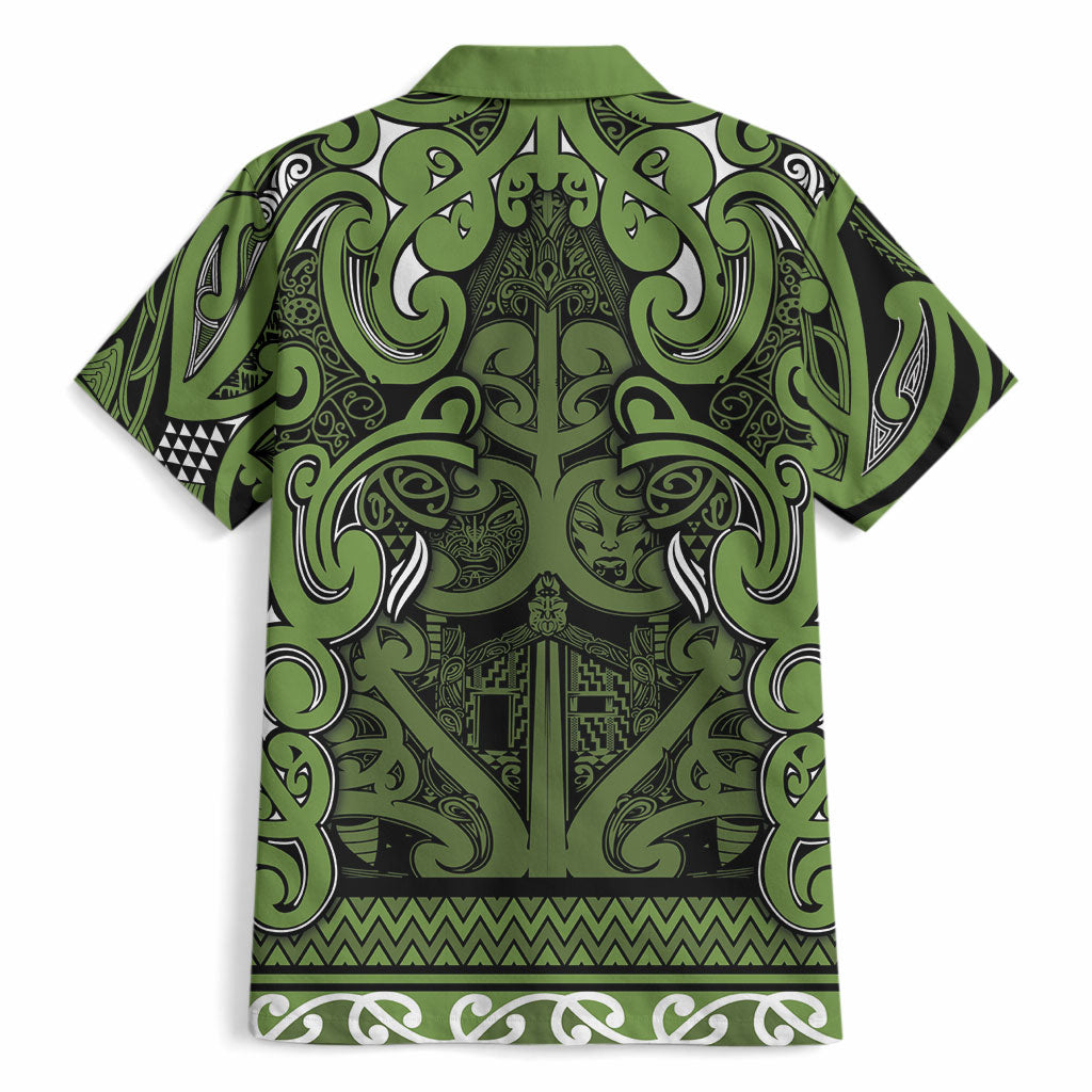 Aotearoa Iwi Ngāti Tama ki Taranaki Trust Hawaiian Shirt Maori Wharenui House Tribal Pattern LT9 - Polynesian Pride