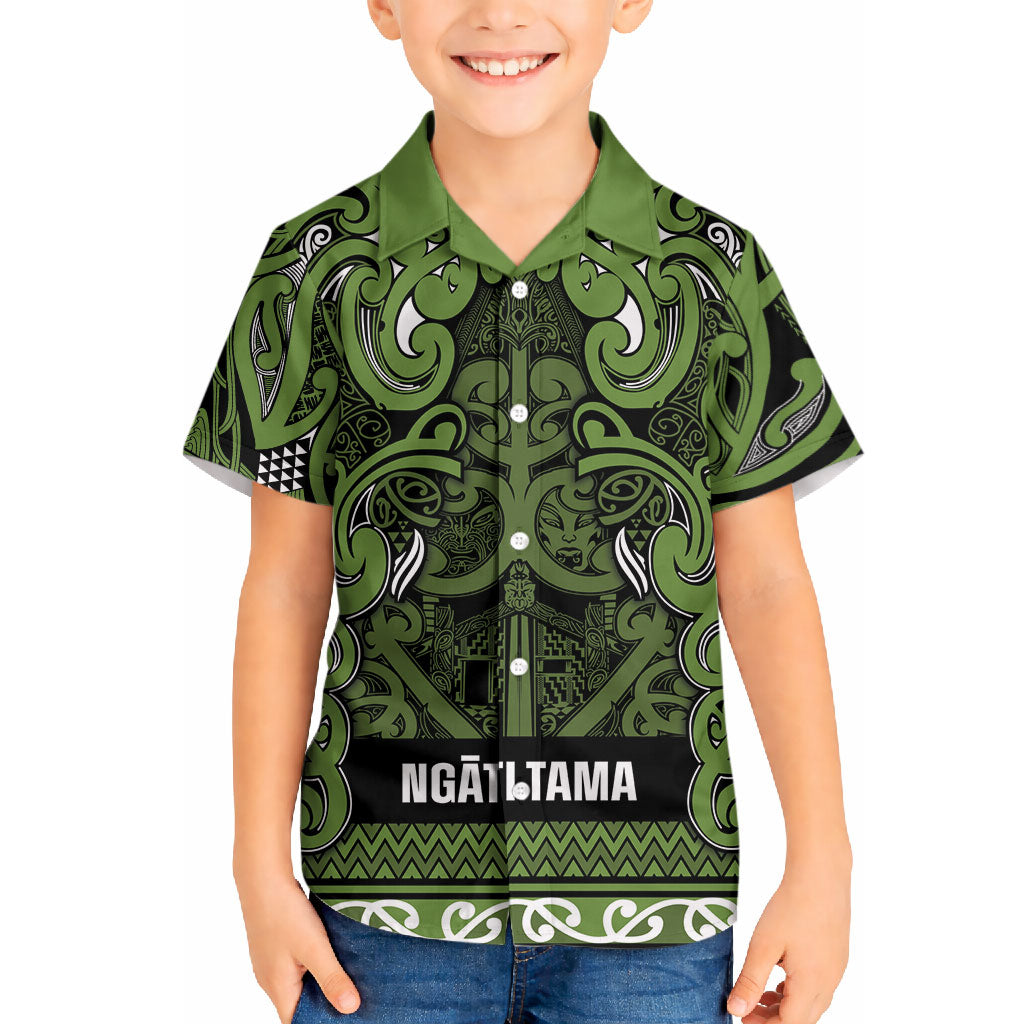 Aotearoa Iwi Ngāti Tama ki Taranaki Trust Hawaiian Shirt Maori Wharenui House Tribal Pattern LT9 - Polynesian Pride