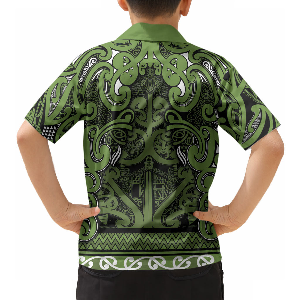 Aotearoa Iwi Ngāti Tama ki Taranaki Trust Hawaiian Shirt Maori Wharenui House Tribal Pattern LT9 - Polynesian Pride