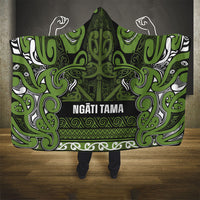 Aotearoa Iwi Ngāti Tama ki Taranaki Trust Hooded Blanket Maori Wharenui House Tribal Pattern LT9 - Polynesian Pride