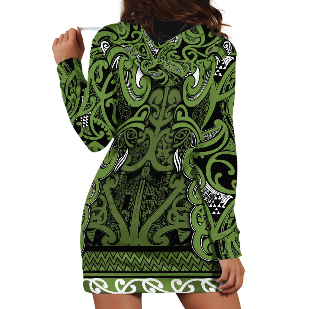 Aotearoa Iwi Ngāti Tama ki Taranaki Trust Hoodie Dress Maori Wharenui House Tribal Pattern LT9 - Polynesian Pride