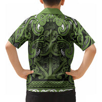 Aotearoa Iwi Ngāti Tama ki Taranaki Trust Kid Hawaiian Shirt Maori Wharenui House Tribal Pattern LT9 - Polynesian Pride
