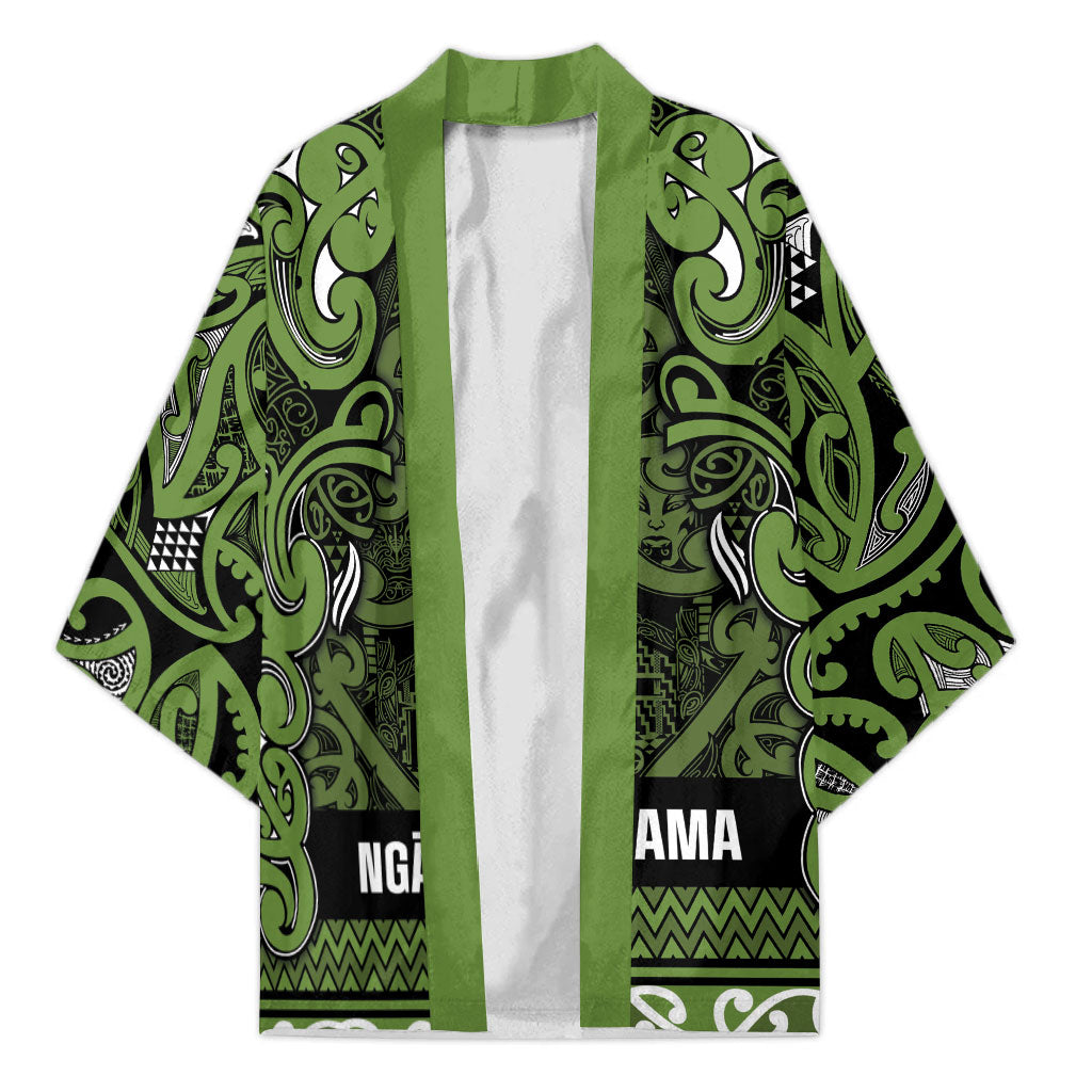 Aotearoa Iwi Ngāti Tama ki Taranaki Trust Kimono Maori Wharenui House Tribal Pattern