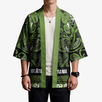 Aotearoa Iwi Ngāti Tama ki Taranaki Trust Kimono Maori Wharenui House Tribal Pattern