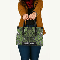 Aotearoa Iwi Ngāti Tama ki Taranaki Trust Leather Bag Maori Wharenui House Tribal Pattern LT9 - Polynesian Pride