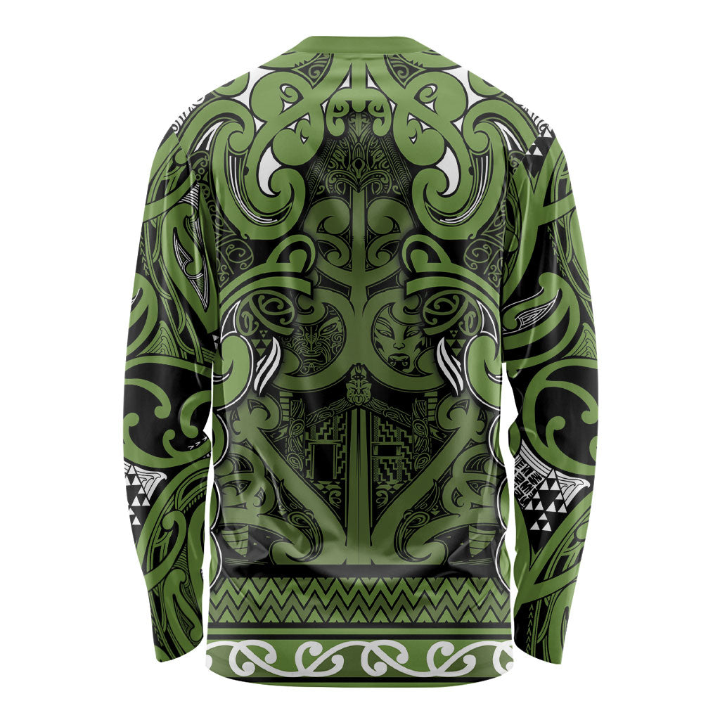 Aotearoa Iwi Ngāti Tama ki Taranaki Trust Long Sleeve Shirt Maori Wharenui House Tribal Pattern LT9 - Polynesian Pride