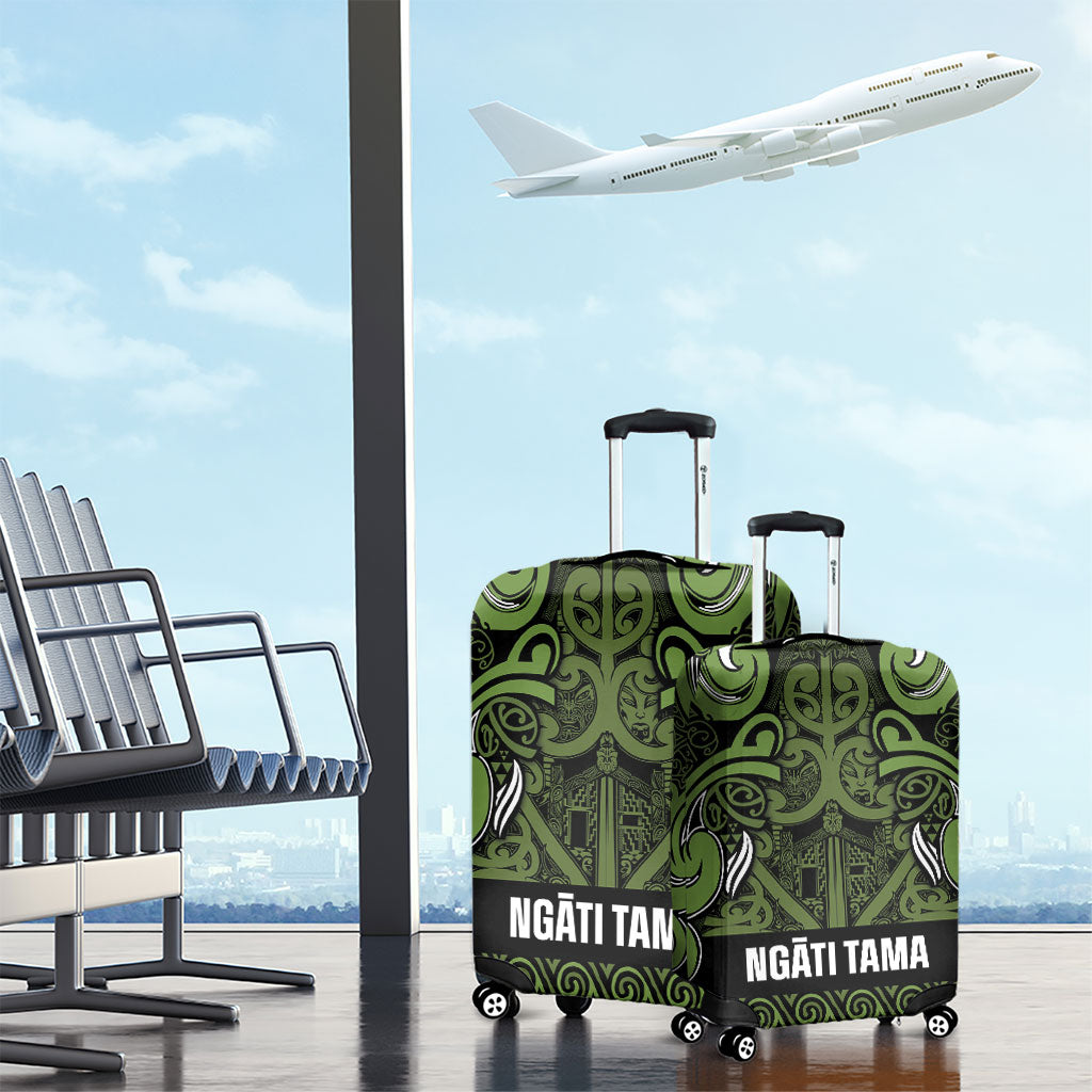 Aotearoa Iwi Ngāti Tama ki Taranaki Trust Luggage Cover Maori Wharenui House Tribal Pattern LT9 - Polynesian Pride