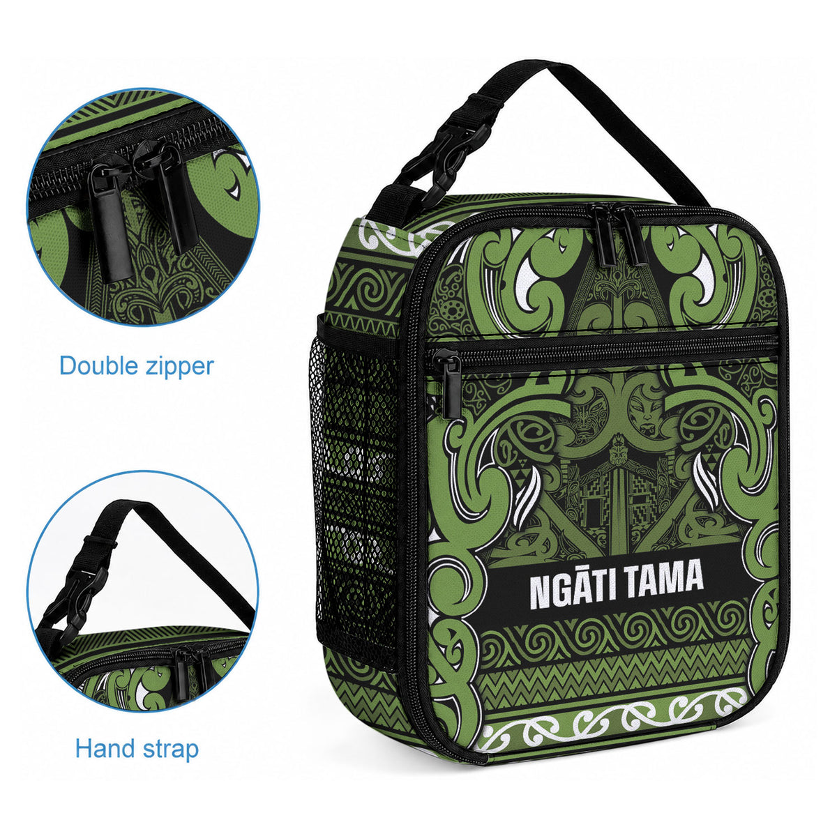 Aotearoa Iwi Ngāti Tama ki Taranaki Trust Lunch Bag Maori Wharenui House Tribal Pattern