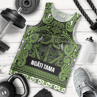 Aotearoa Iwi Ngāti Tama ki Taranaki Trust Men Tank Top Maori Wharenui House Tribal Pattern LT9 - Polynesian Pride