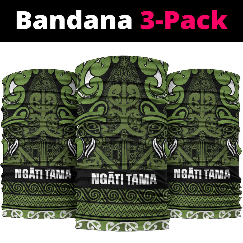 Aotearoa Iwi Ngāti Tama ki Taranaki Trust Neck Gaiter Maori Wharenui House Tribal Pattern LT9 package One Size: 25*50cm Lime - Polynesian Pride