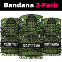 Aotearoa Iwi Ngāti Tama ki Taranaki Trust Neck Gaiter Maori Wharenui House Tribal Pattern LT9 package One Size: 25*50cm Lime - Polynesian Pride