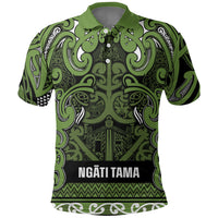 Aotearoa Iwi Ngāti Tama ki Taranaki Trust Polo Shirt Maori Wharenui House Tribal Pattern LT9 Lime - Polynesian Pride