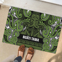 Aotearoa Iwi Ngāti Tama ki Taranaki Trust Rubber Doormat Maori Wharenui House Tribal Pattern LT9 - Polynesian Pride