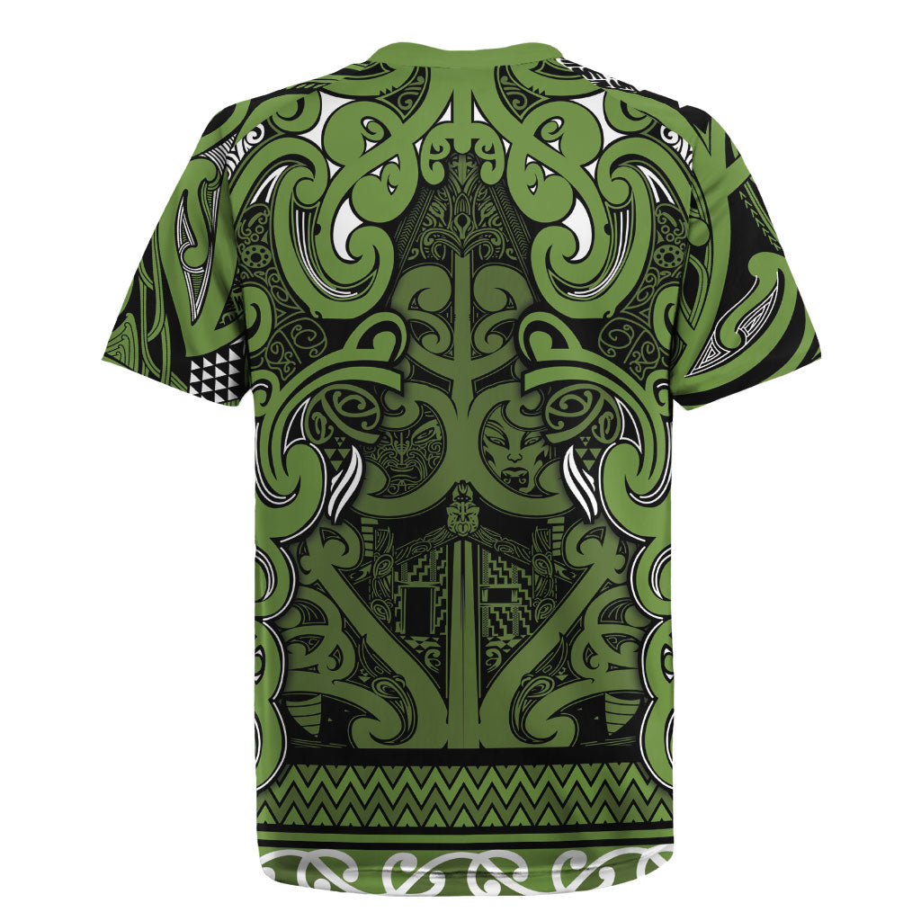 Aotearoa Iwi Ngāti Tama ki Taranaki Trust Rugby Jersey Maori Wharenui House Tribal Pattern LT9 - Polynesian Pride