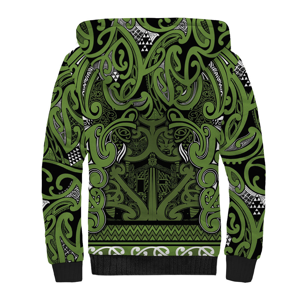 Aotearoa Iwi Ngāti Tama ki Taranaki Trust Sherpa Hoodie Maori Wharenui House Tribal Pattern LT9 - Polynesian Pride