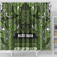 Aotearoa Iwi Ngāti Tama ki Taranaki Trust Shower Curtain Maori Wharenui House Tribal Pattern LT9 - Polynesian Pride