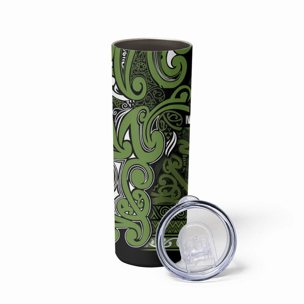 Aotearoa Iwi Ngāti Tama ki Taranaki Trust Skinny Tumbler Maori Wharenui House Tribal Pattern LT9 - Polynesian Pride