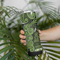 Aotearoa Iwi Ngāti Tama ki Taranaki Trust Skinny Tumbler Maori Wharenui House Tribal Pattern LT9 - Polynesian Pride