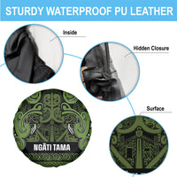 Aotearoa Iwi Ngāti Tama ki Taranaki Trust Spare Tire Cover Maori Wharenui House Tribal Pattern LT9 - Polynesian Pride