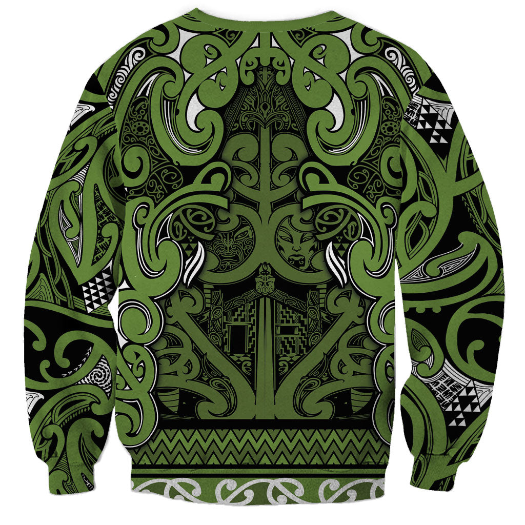 Aotearoa Iwi Ngāti Tama ki Taranaki Trust Sweatshirt Maori Wharenui House Tribal Pattern LT9 - Polynesian Pride