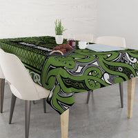 Aotearoa Iwi Ngāti Tama ki Taranaki Trust Tablecloth Maori Wharenui House Tribal Pattern LT9 - Polynesian Pride