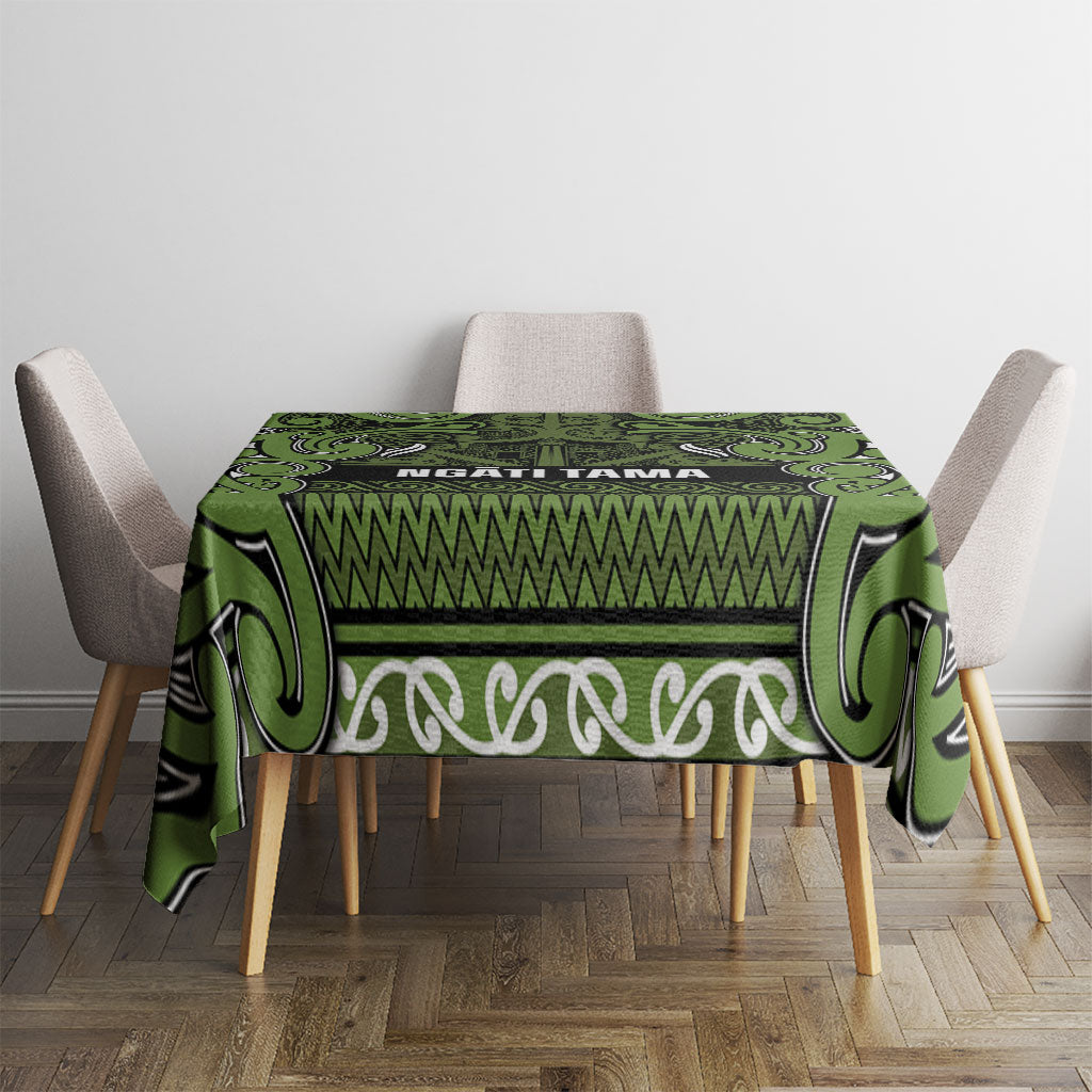 Aotearoa Iwi Ngāti Tama ki Taranaki Trust Tablecloth Maori Wharenui House Tribal Pattern LT9 - Polynesian Pride