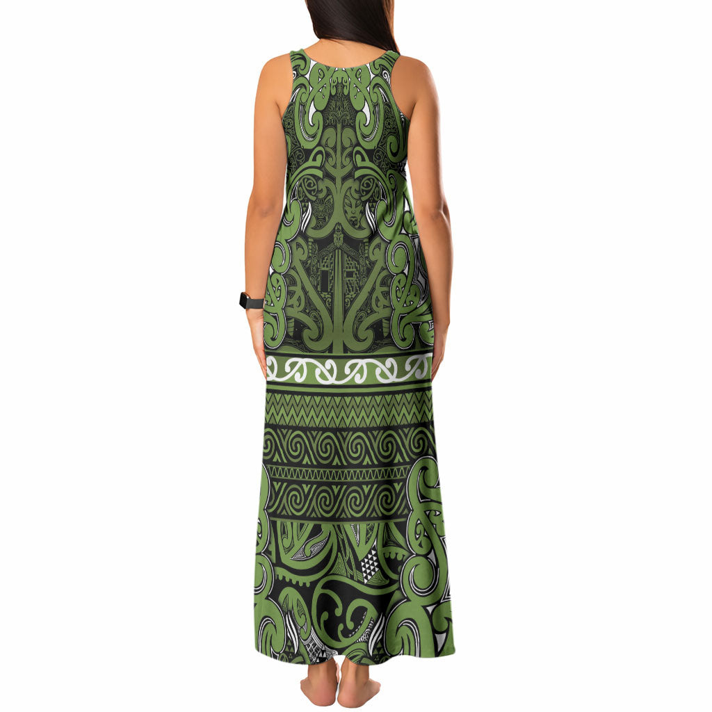 Aotearoa Iwi Ngāti Tama ki Taranaki Trust Tank Maxi Dress Maori Wharenui House Tribal Pattern LT9 - Polynesian Pride
