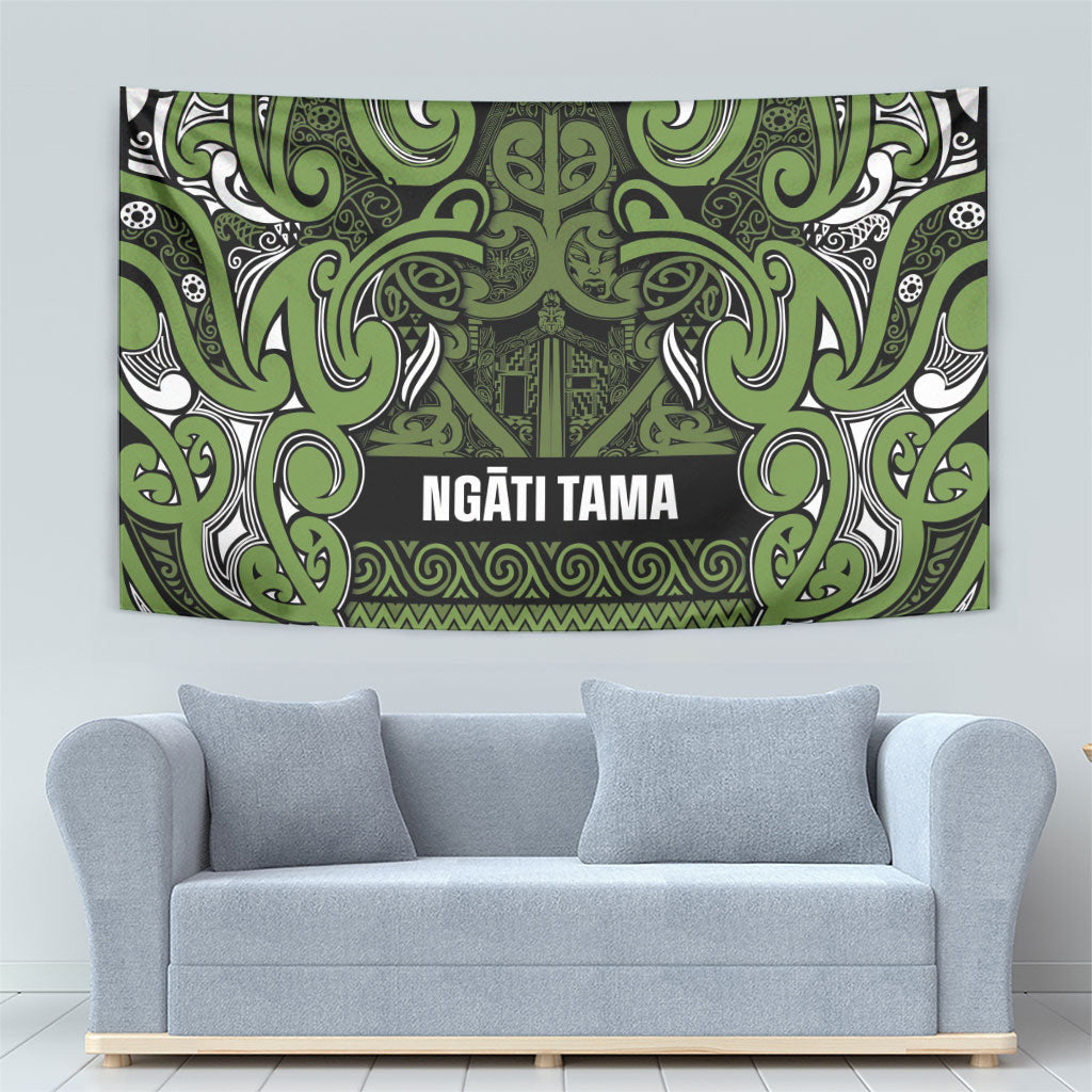 Aotearoa Iwi Ngāti Tama ki Taranaki Trust Tapestry Maori Wharenui House Tribal Pattern LT9 - Polynesian Pride