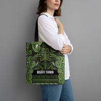 Aotearoa Iwi Ngāti Tama ki Taranaki Trust Tote Bag Maori Wharenui House Tribal Pattern