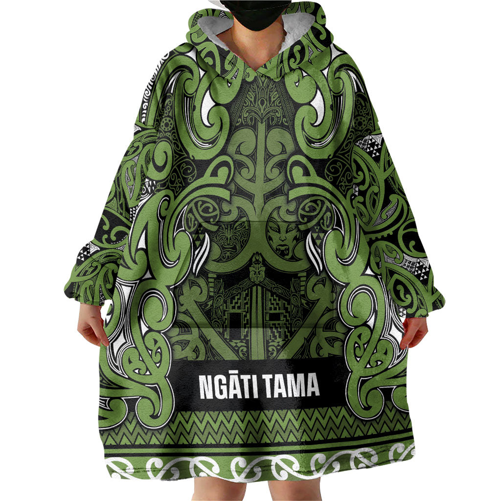 Aotearoa Iwi Ngāti Tama ki Taranaki Trust Wearable Blanket Hoodie Maori Wharenui House Tribal Pattern LT9 - Polynesian Pride