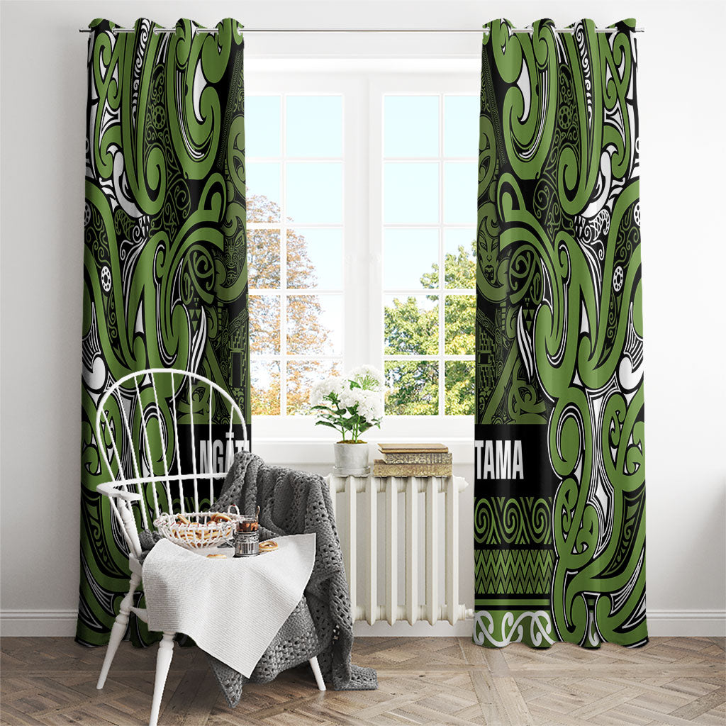 Aotearoa Iwi Ngāti Tama ki Taranaki Trust Window Curtain Maori Wharenui House Tribal Pattern LT9 - Polynesian Pride