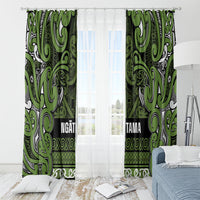Aotearoa Iwi Ngāti Tama ki Taranaki Trust Window Curtain Maori Wharenui House Tribal Pattern LT9 - Polynesian Pride