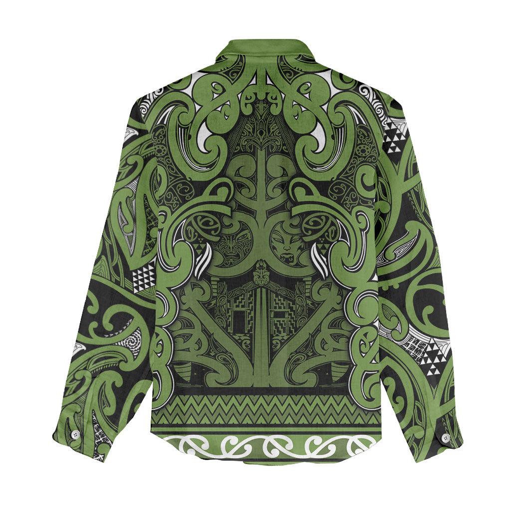 Aotearoa Iwi Ngāti Tama ki Taranaki Trust Women Casual Shirt Maori Wharenui House Tribal Pattern LT9 - Polynesian Pride