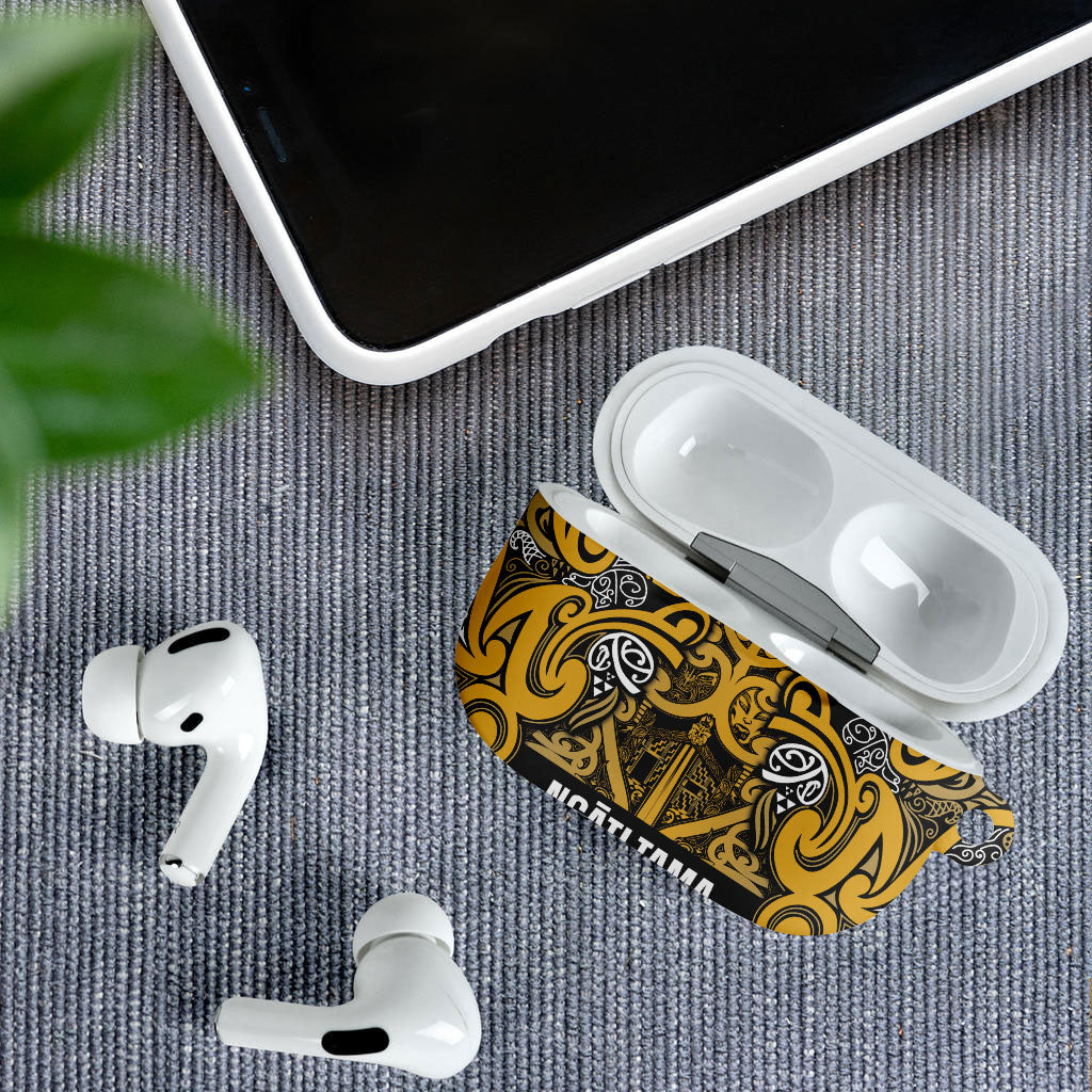 Aotearoa Iwi Ngāti Tama ki Te Waipounamu Trust AirPods Case Maori Wharenui House Tribal Pattern LT9 - Polynesian Pride
