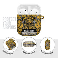Aotearoa Iwi Ngāti Tama ki Te Waipounamu Trust AirPods Case Maori Wharenui House Tribal Pattern LT9 - Polynesian Pride