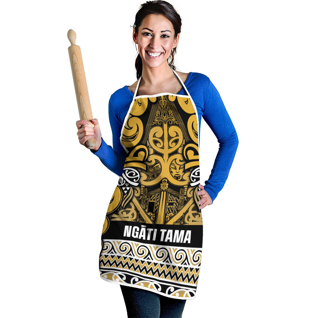 Aotearoa Iwi Ngāti Tama ki Te Waipounamu Trust Apron Maori Wharenui House Tribal Pattern LT9 - Polynesian Pride