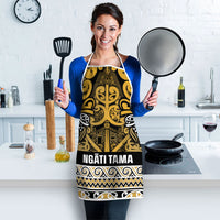 Aotearoa Iwi Ngāti Tama ki Te Waipounamu Trust Apron Maori Wharenui House Tribal Pattern LT9 - Polynesian Pride