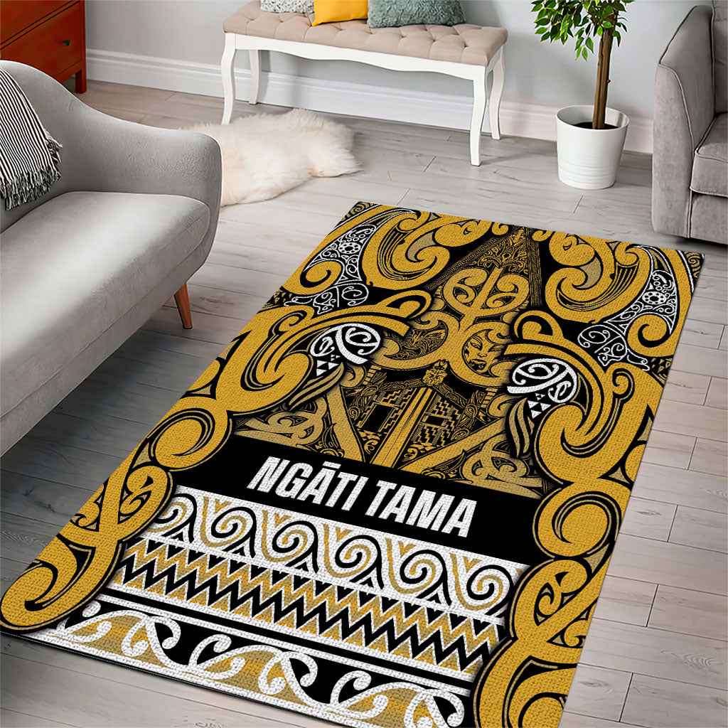 Aotearoa Iwi Ngāti Tama ki Te Waipounamu Trust Area Rug Maori Wharenui House Tribal Pattern LT9 - Polynesian Pride