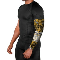 Aotearoa Iwi Ngāti Tama ki Te Waipounamu Trust Arm Sleeves Maori Wharenui House Tribal Pattern LT9 - Polynesian Pride