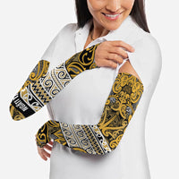 Aotearoa Iwi Ngāti Tama ki Te Waipounamu Trust Arm Sleeves Maori Wharenui House Tribal Pattern LT9 - Polynesian Pride