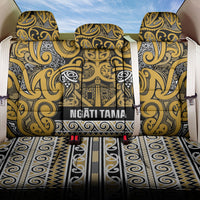 Aotearoa Iwi Ngāti Tama ki Te Waipounamu Trust Back Car Seat Cover Maori Wharenui House Tribal Pattern LT9 One Size Gold - Polynesian Pride