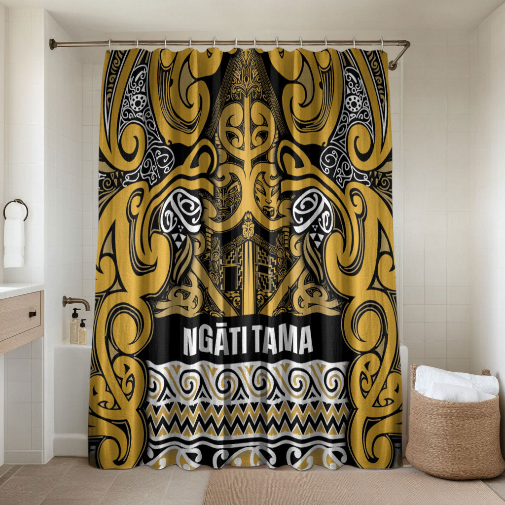 Aotearoa Iwi Ngāti Tama ki Te Waipounamu Trust Bathroom Set Maori Wharenui House Tribal Pattern